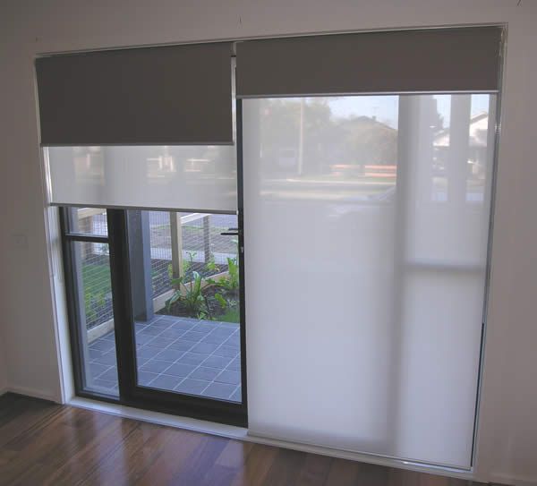 French Door with custom shades